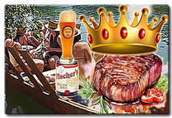 Stocherkahn Tübingen. Schmidt's Stocherkahnfahrten BordGrill-Party King