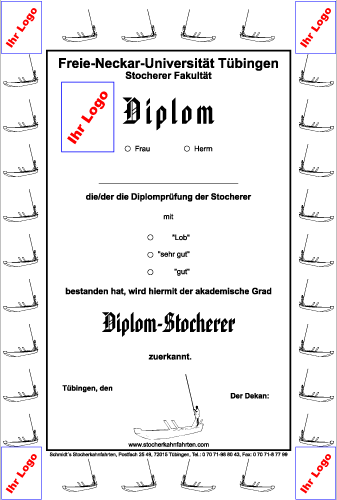 Stocherkahn Tübingen. Punting Diploma